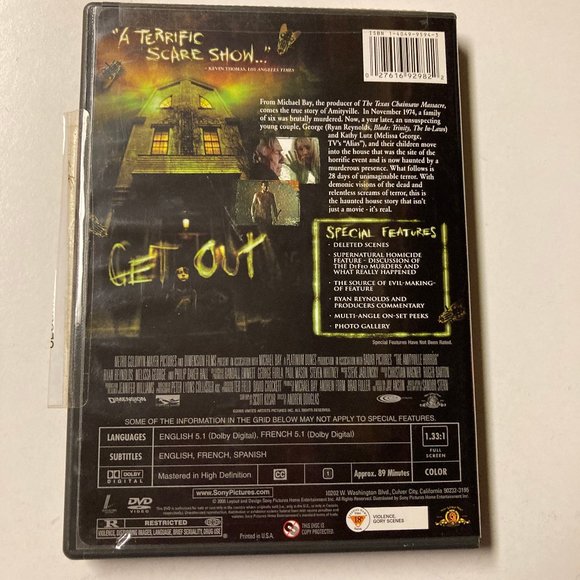 The Amityville Horror DVD - Ryan Reynolds, Melissa George - Picture 2 of 4